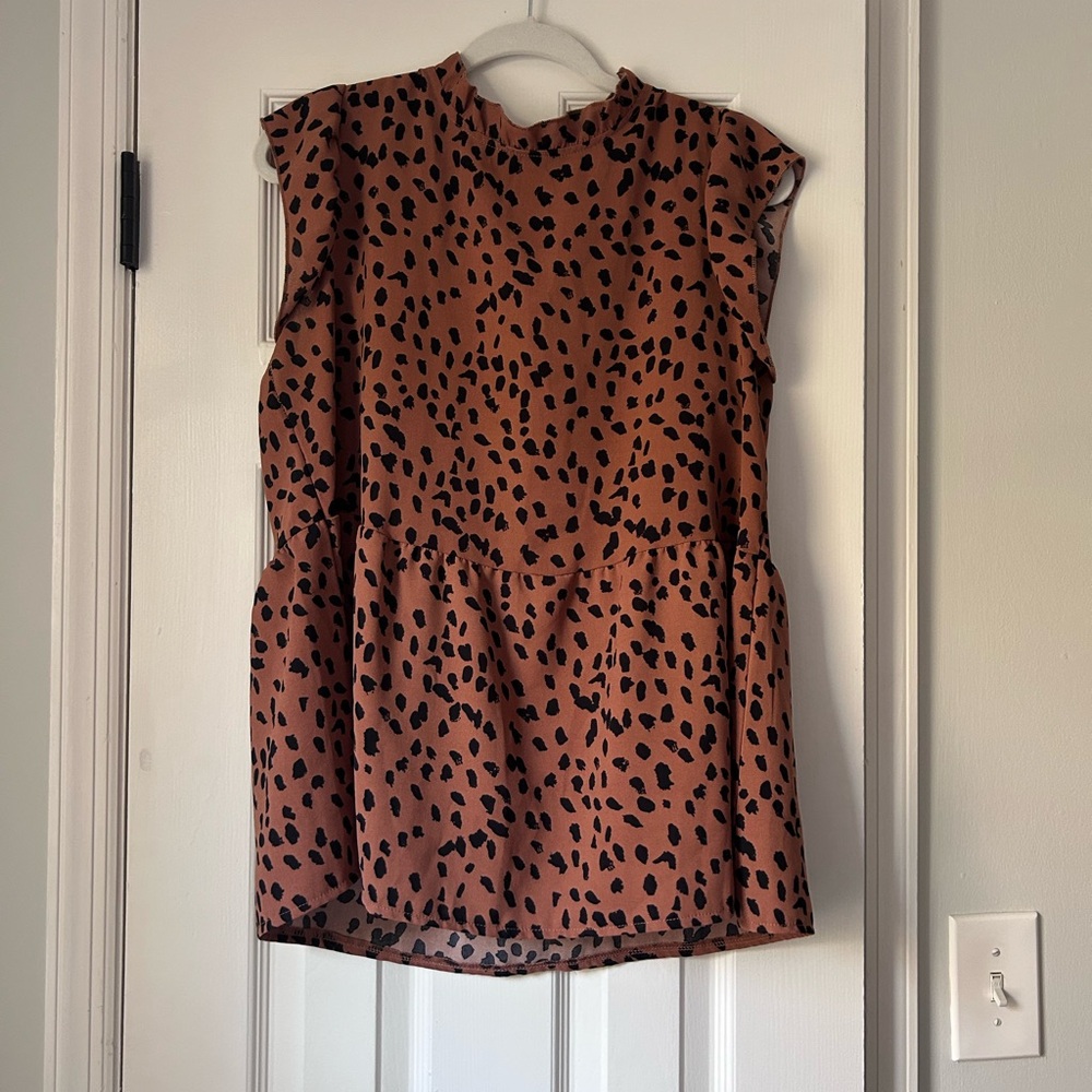 Stylish Brown and Black Women's Blouse